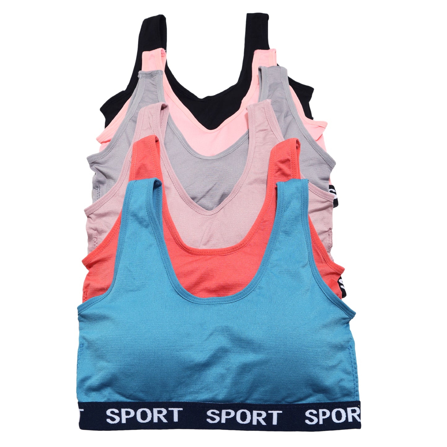 Seamless Wire-free Bralette with Sport Print (6 or 12 Pack)