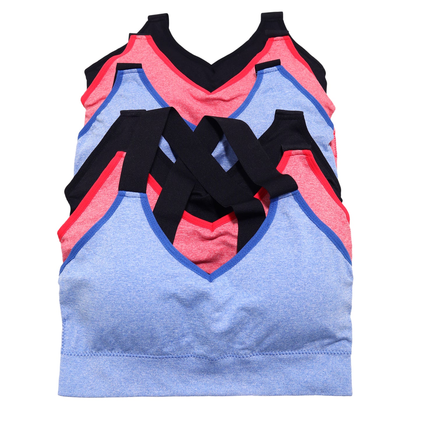 Seamless, Wire-free Cross Back Bralette (6-Pack)