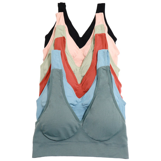 Seamless U-Back Microfiber Bralette and Boyshort Panties (6-Pack)