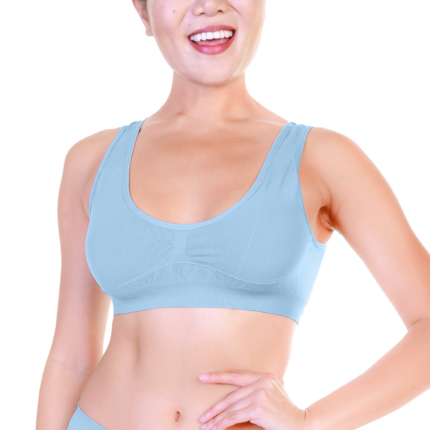 Seamless U-Back Microfiber Bralette and Boyshort Panties (6-Pack)