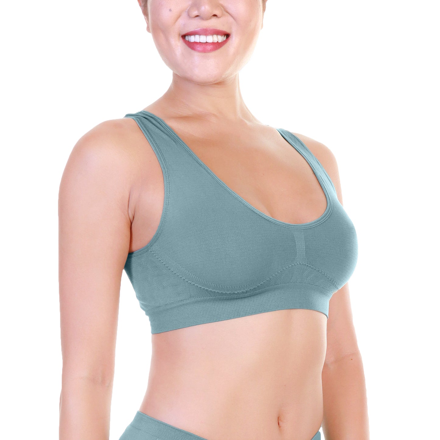 Seamless U-Back Microfiber Bralette and Boyshort Panties (6-Pack)