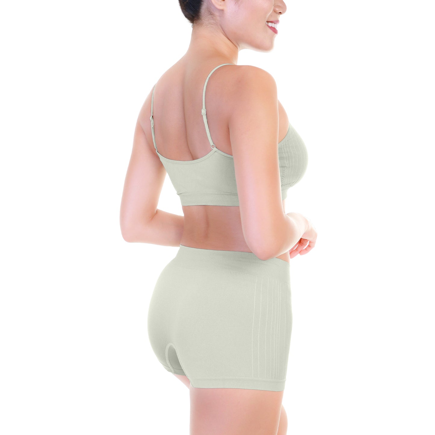 Seamless Wireless Microfiber Bralette and Boyshort Panties (6-Pack)