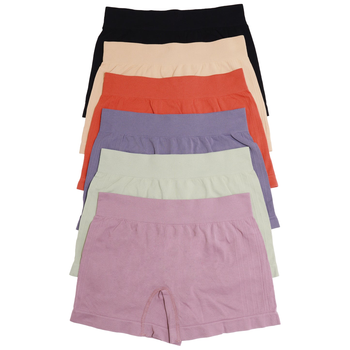 Seamless Wireless Microfiber Bralette and Boyshort Panties (6-Pack)