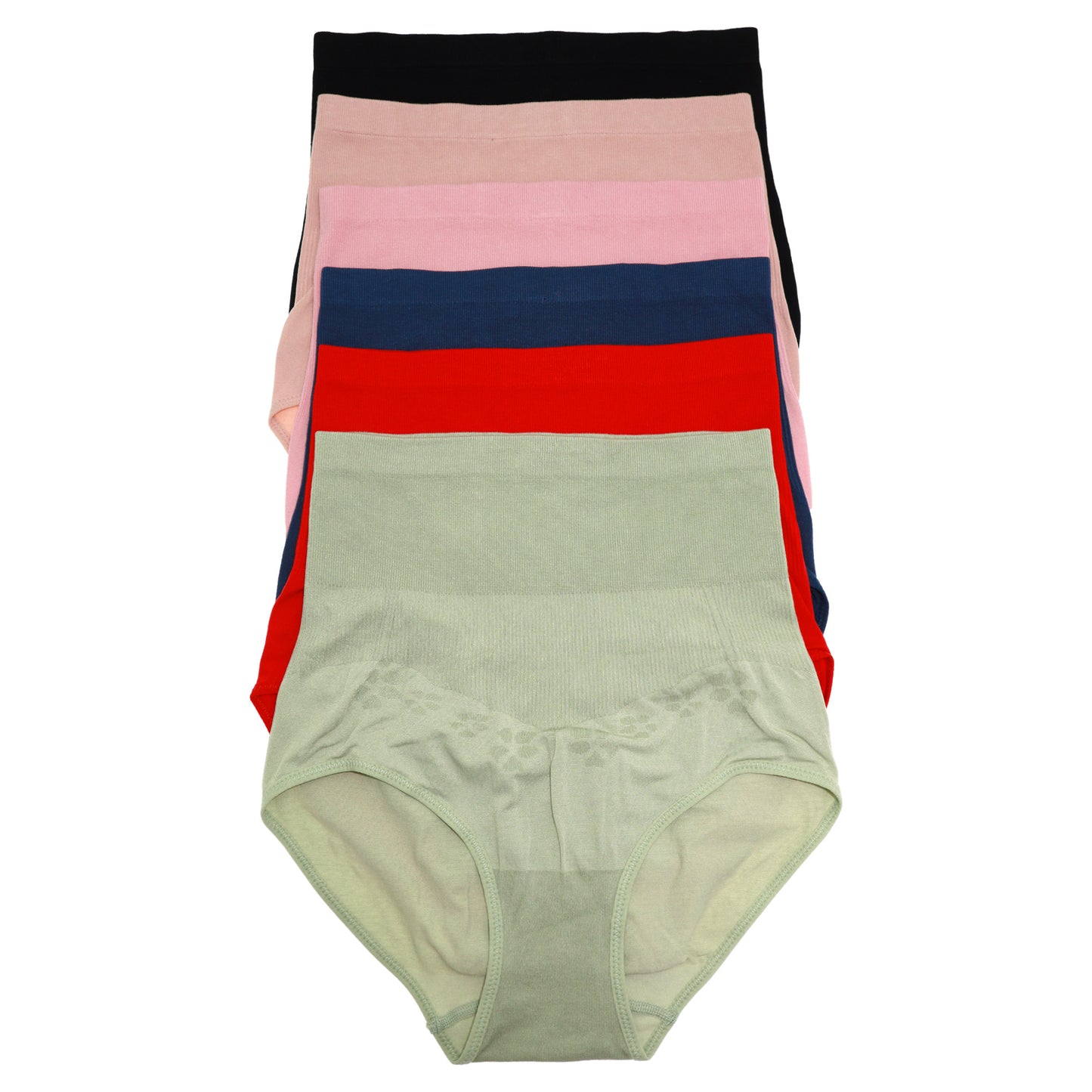 Seamless Cotton High-Waist Light-Control Panties (6-Pack)