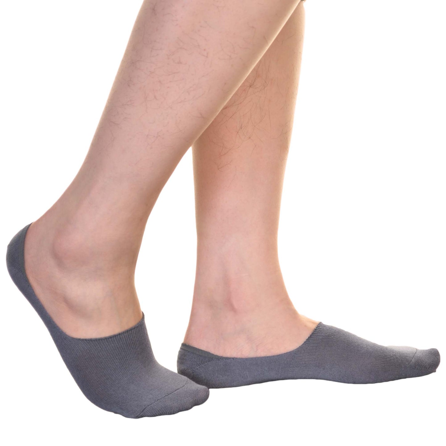 Unisex Cotton Blend Liner Sock with Non-Slip Heel Grip (12-Pairs)