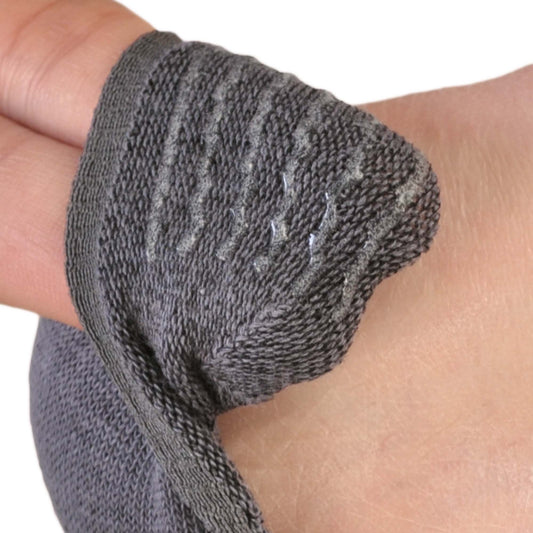 Unisex Cotton Blend Liner Sock with Non-Slip Heel Grip (12-Pairs)