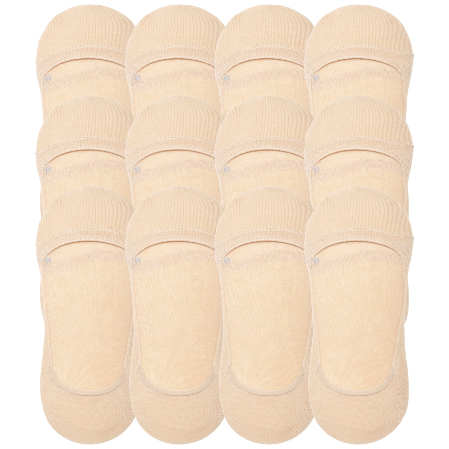 Comfort Liner Socks with Silicone Heel Grip (12-Pairs)