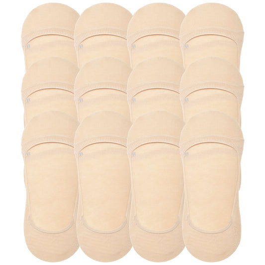Comfort Liner Socks with Silicone Heel Grip (12-Pairs)