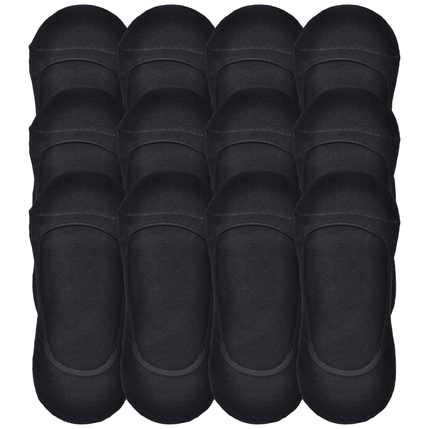 Comfort Liner Socks with Silicone Heel Grip (12-Pairs)