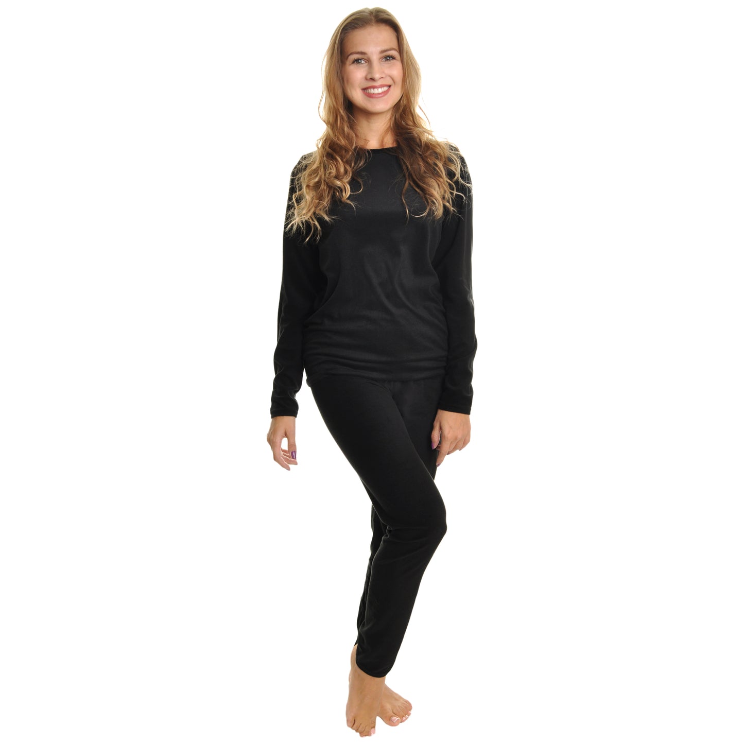 Womens Velvet Long Sleeve Thermal Set (1-Pack)