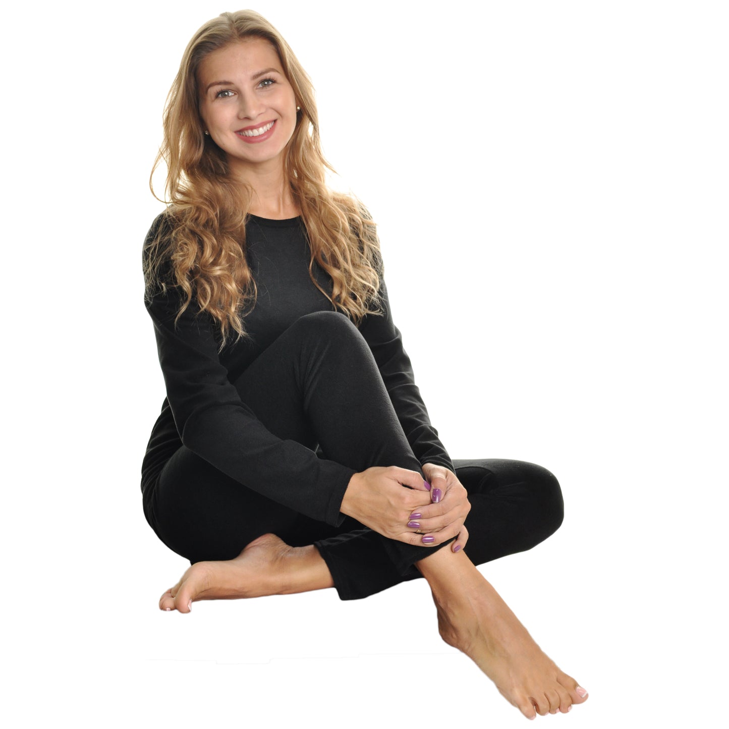 Womens Velvet Long Sleeve Thermal Set (1-Pack)