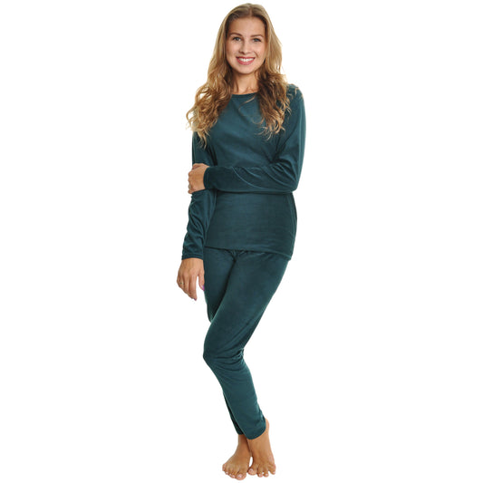 Womens Velvet Long Sleeve Thermal Set (1-Pack)