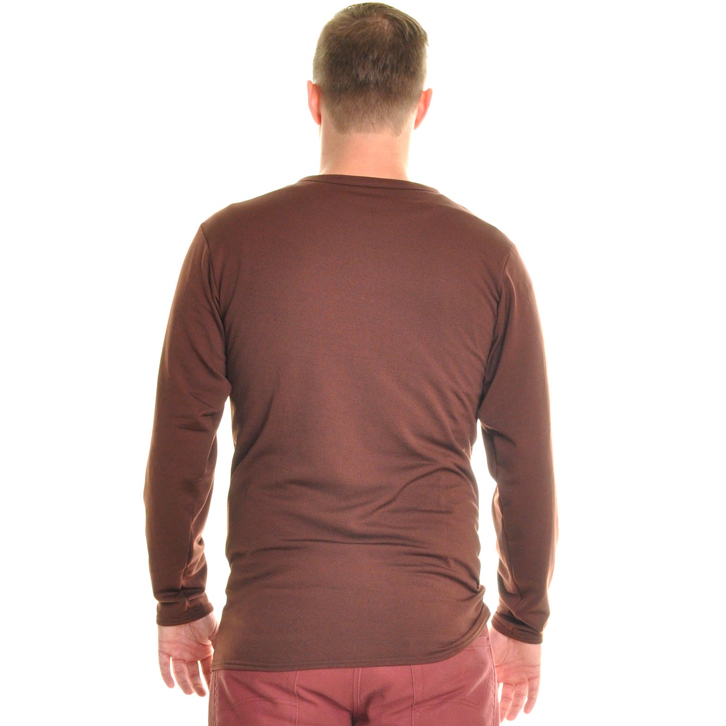 Men's Brushed Fleece Long-Sleeve Crewneck Thermal Tops (3-Pack)