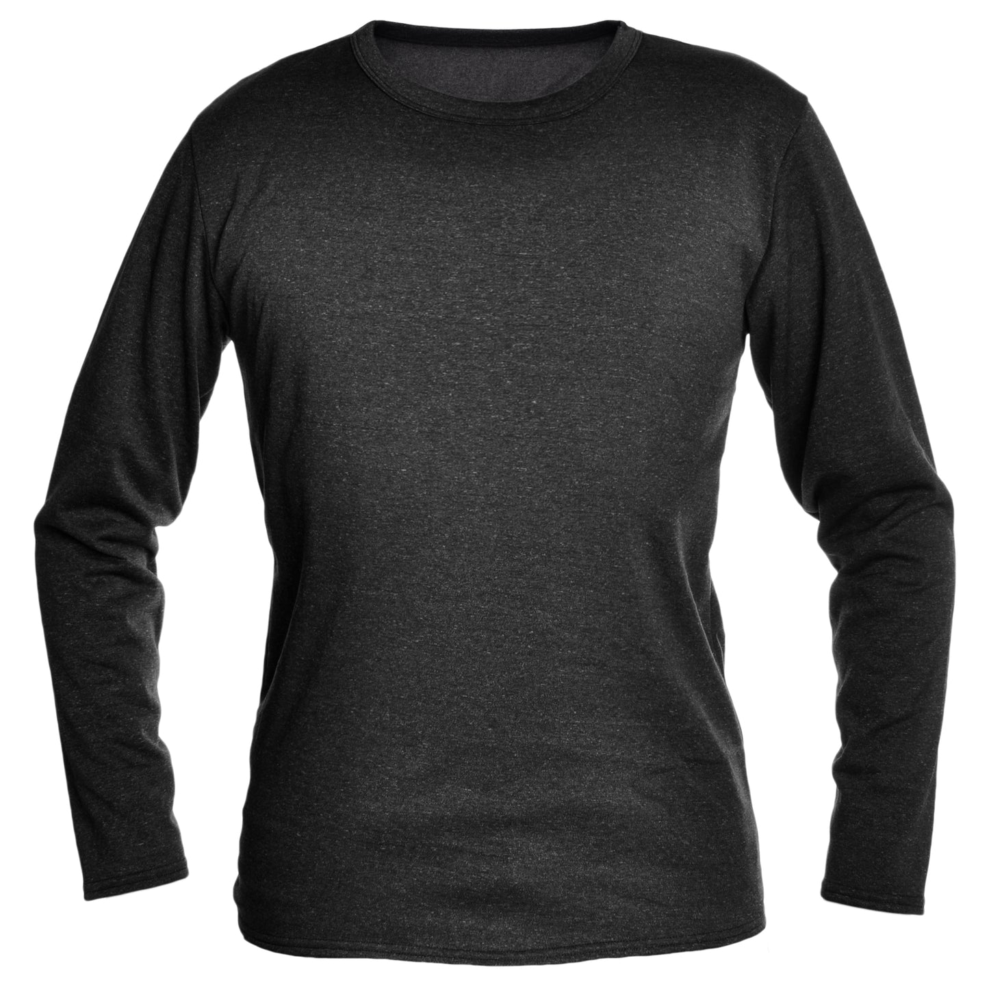 Men's Brushed Fleece Long-Sleeve Crewneck Thermal Tops (3-Pack)