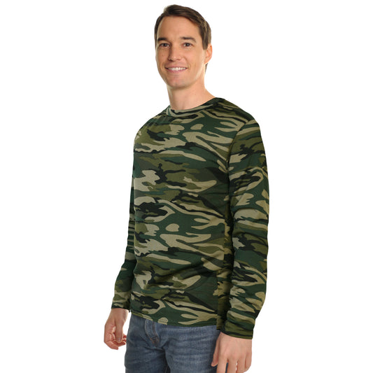 Men's Brushed Fleece Long-Sleeve Crewneck Thermal Tops (3-Pack)