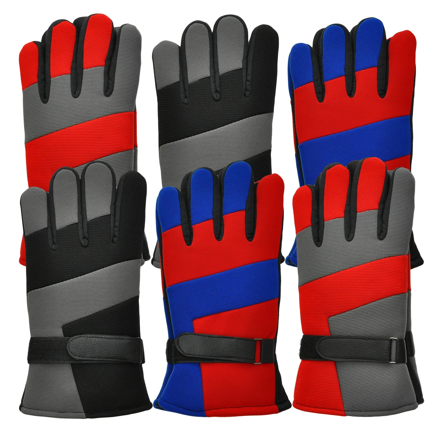 Unisex Touchscreen Winter Gloves (6-Pack)