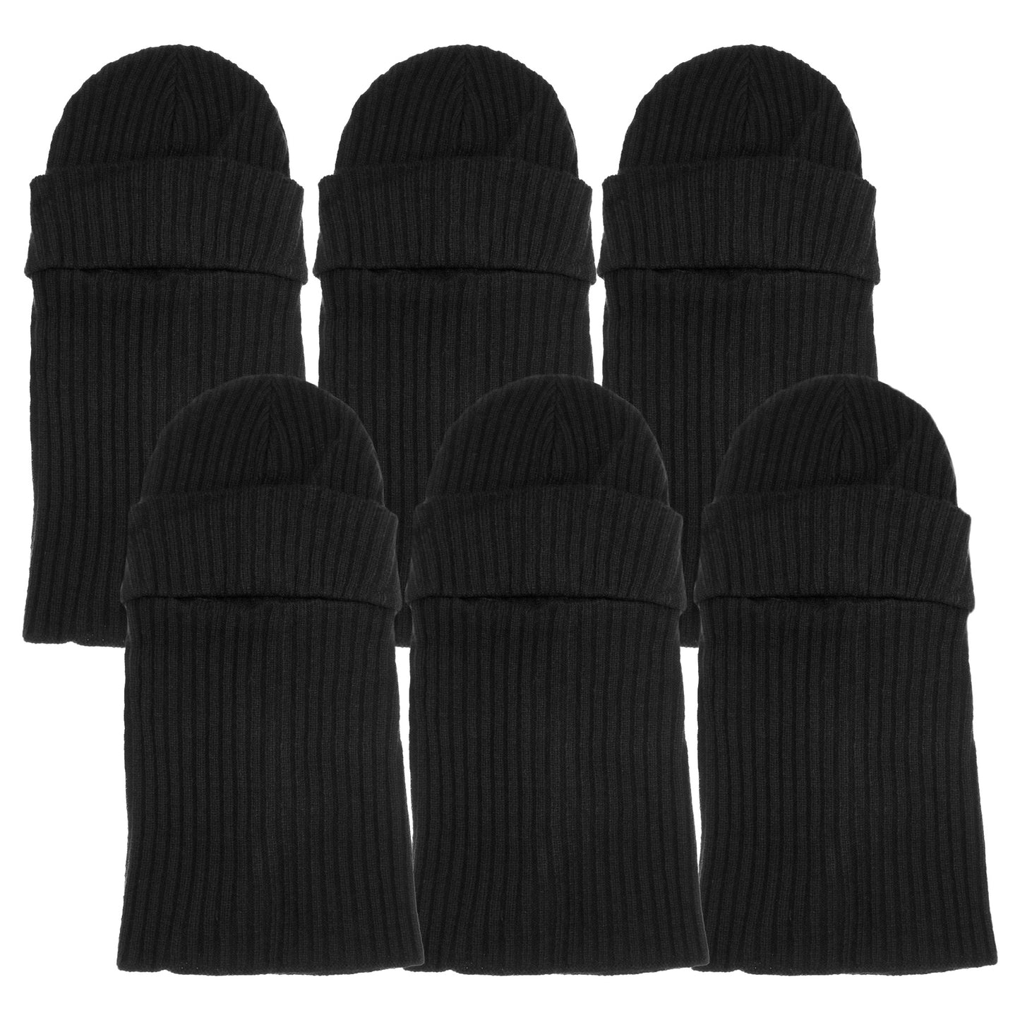 Knitted Balaclava Ski Mask (6-Pack)