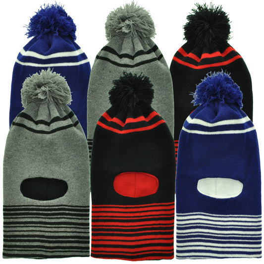 Kids' Balaclava-Style Ski Mask with Extended Neck Coverage (6-Pack)