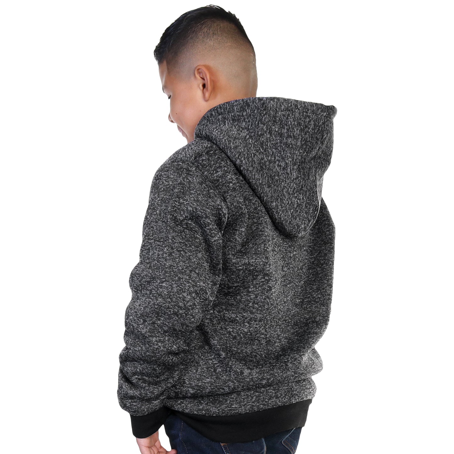 Boy's Full-Zip Sherpa-Lined Hoodie Jacket with Pockets (1-Pack)