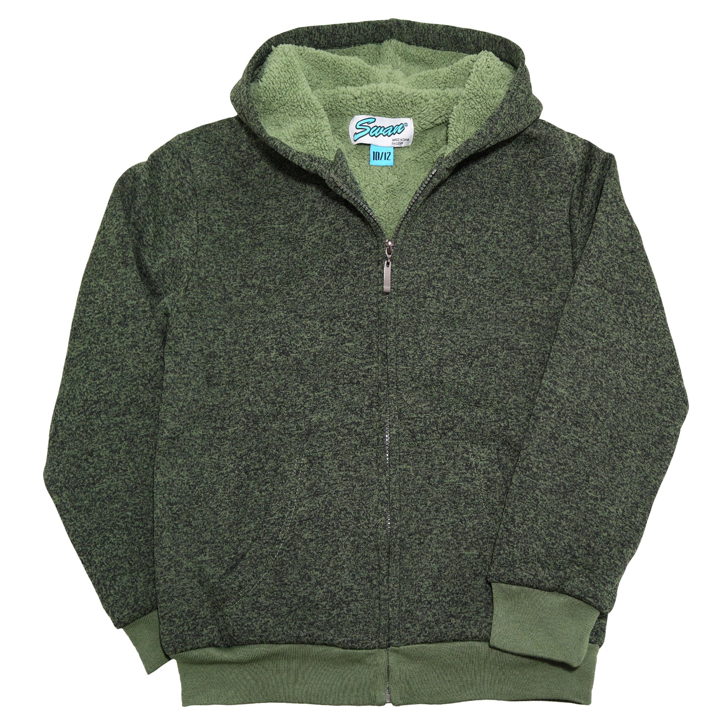 Boy's Full-Zip Sherpa-Lined Hoodie Jacket with Pockets (1-Pack)