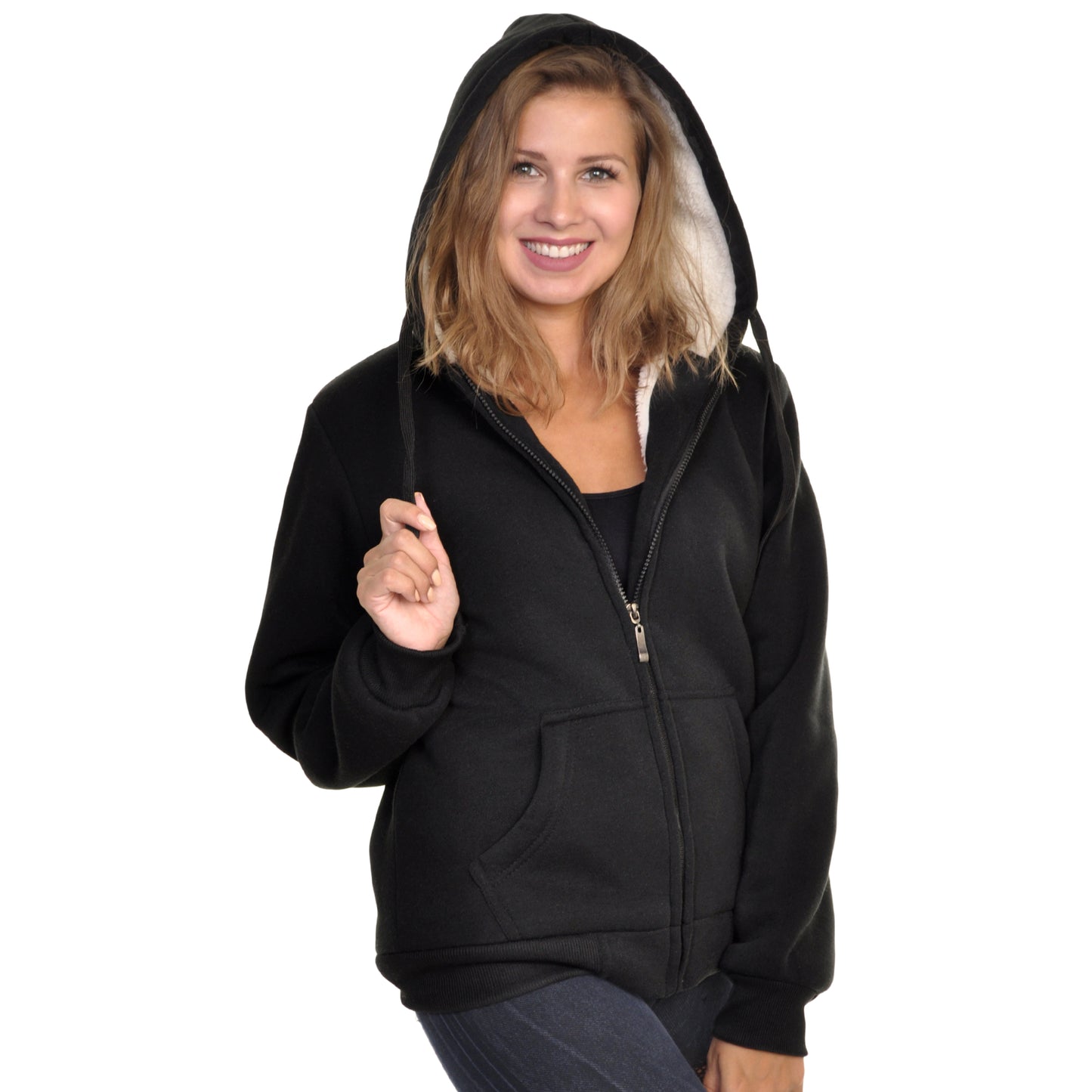 Women's Sherpa-Lined Hoodie Jacket (1-Pack)