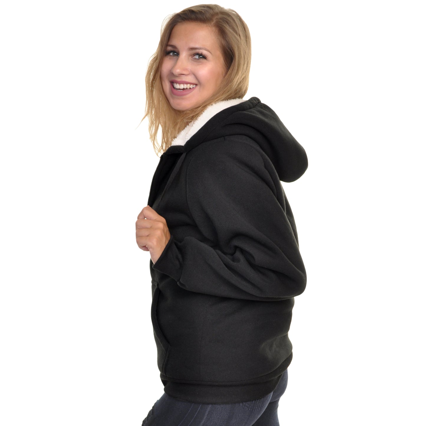 Women's Sherpa-Lined Hoodie Jacket (1-Pack)