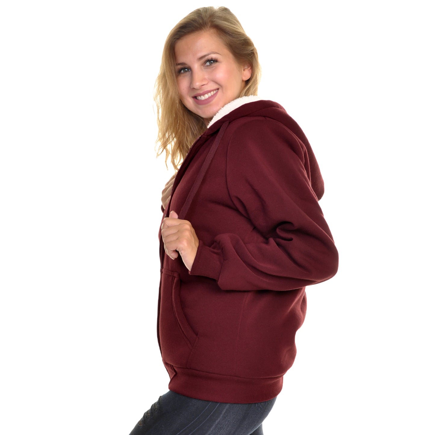 Women's Sherpa-Lined Hoodie Jacket (1-Pack)
