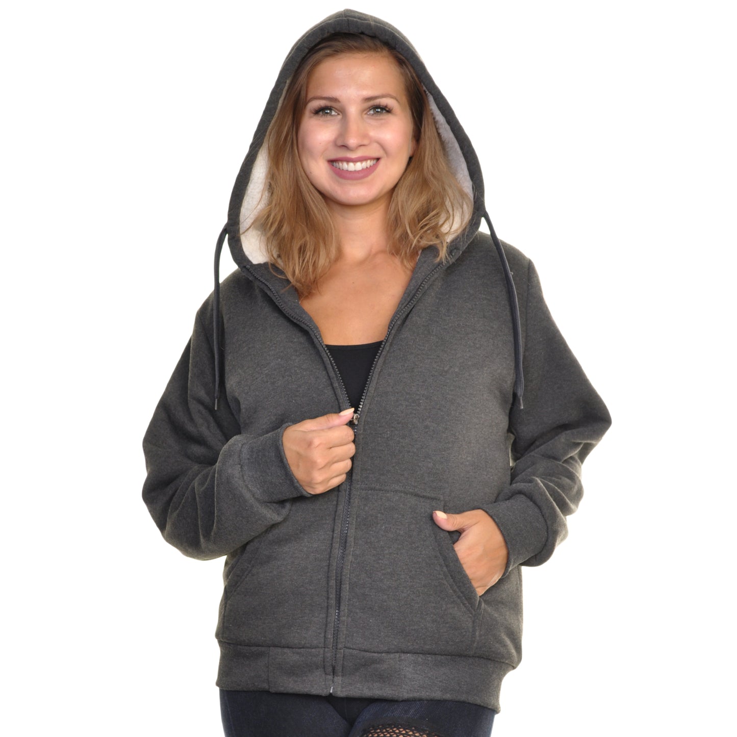 Women's Sherpa-Lined Hoodie Jacket (1-Pack)