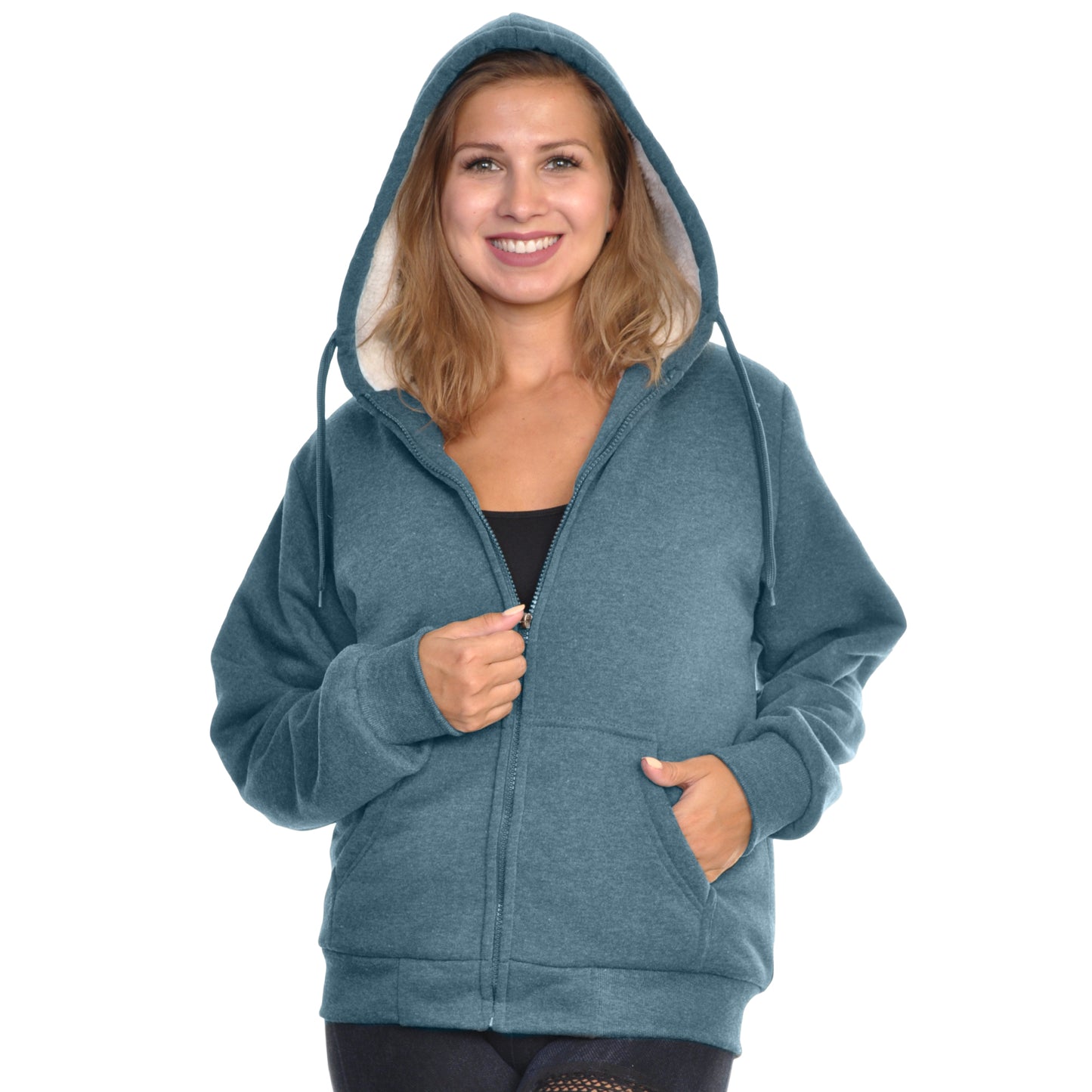 Women's Sherpa-Lined Hoodie Jacket (1-Pack)