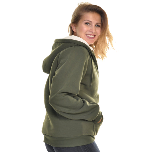 Women's Sherpa-Lined Hoodie Jacket (1-Pack)