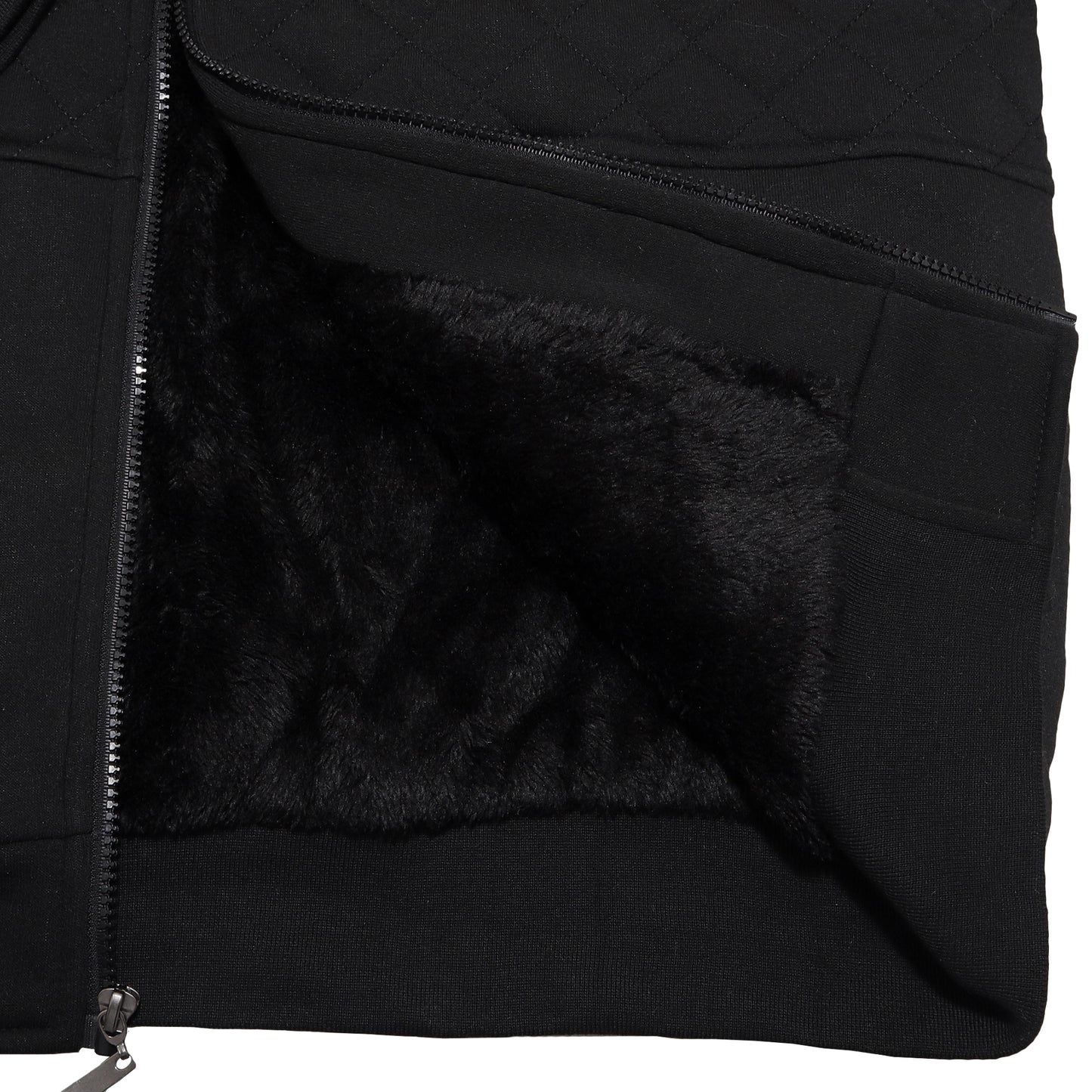 Men's Full-Zip Quilted Plush Sherpa-Lined Hoodie Jacket (1-Pack)