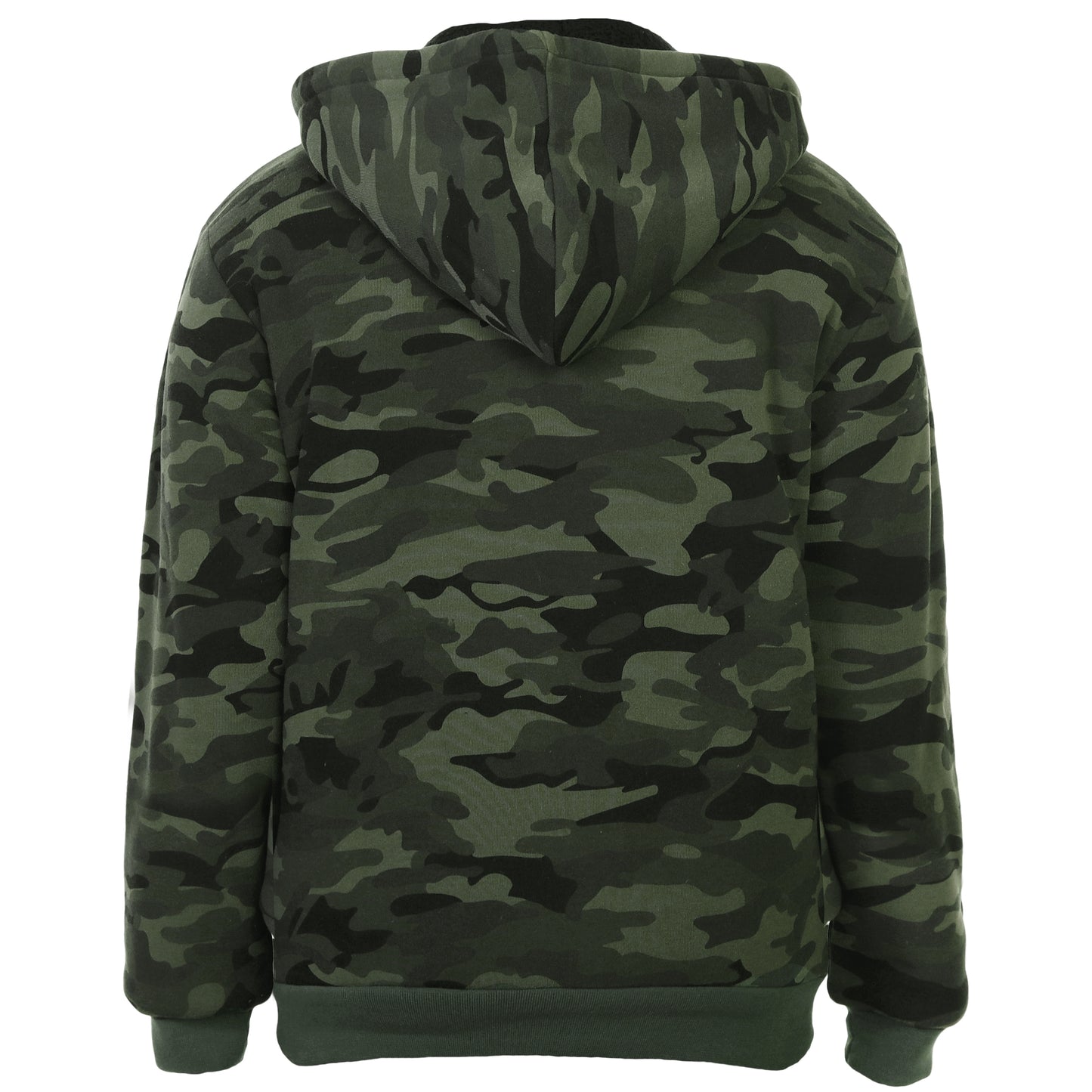 Men's Full-Zip Camo Sherpa-Lined Hoodie Jacket (1-Pack)