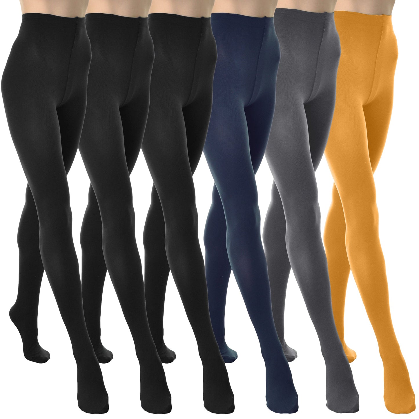 Winter Warmth Brushed Interior Thermal Tights (1-6 Pack)