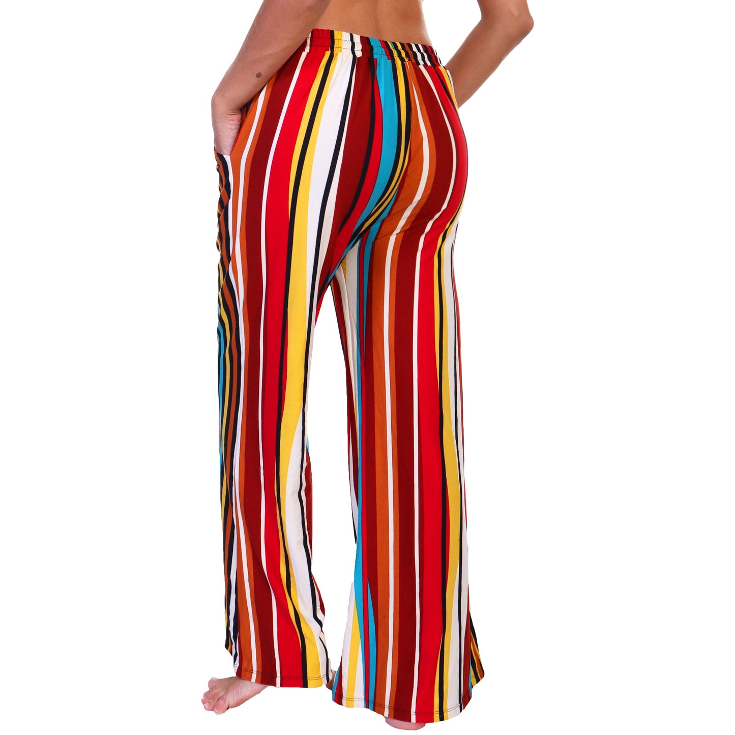 Mid-rise Palazzo Pants with Pockets (1 or 4 Pack)