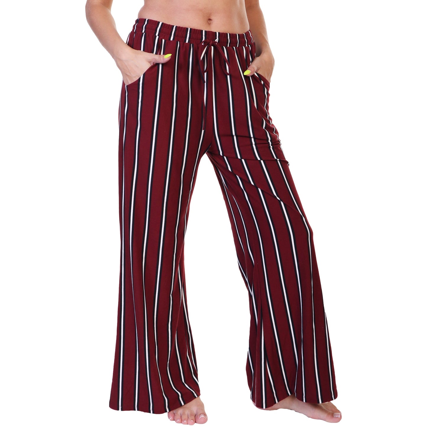Mid-rise Palazzo Pants with Pockets (1 or 4 Pack)