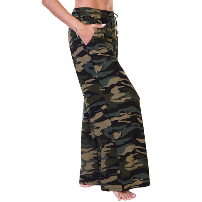 Mid-rise Palazzo Pants with Pockets (1 or 4 Pack)