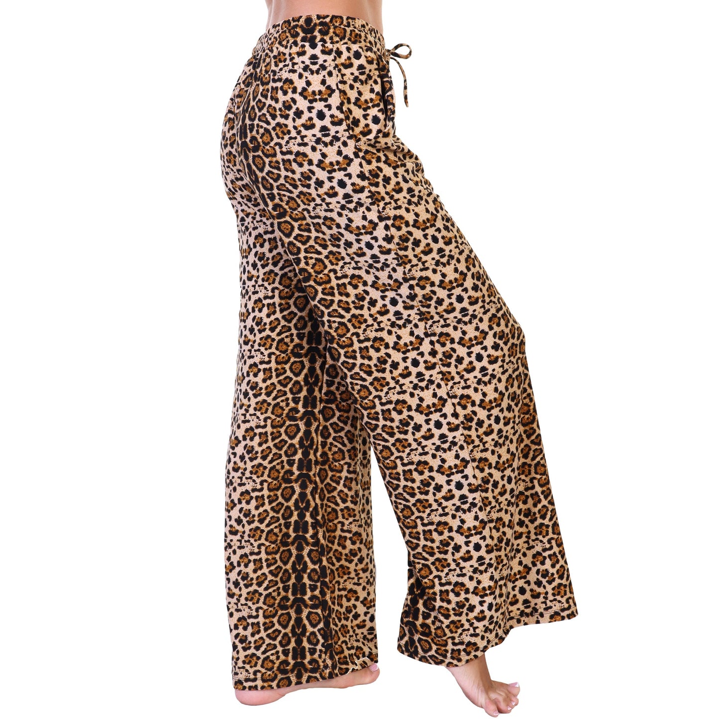 Mid-rise Palazzo Pants with Pockets (1 or 4 Pack)