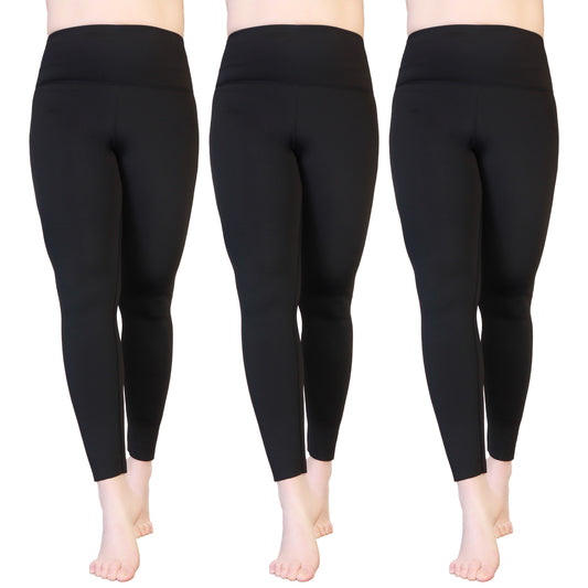 High Waisted Thermal Fleece Lined Leggings (3-Pack)