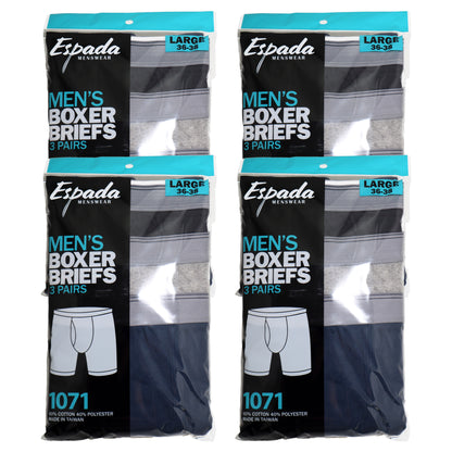 Mens Comfort Boxer Briefs (12-Pack)