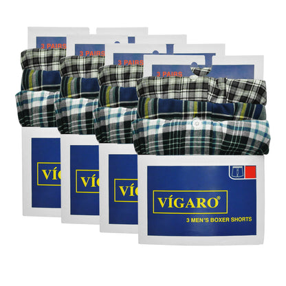 Men's Cotton Blend Boxer Shorts (12 Pack)