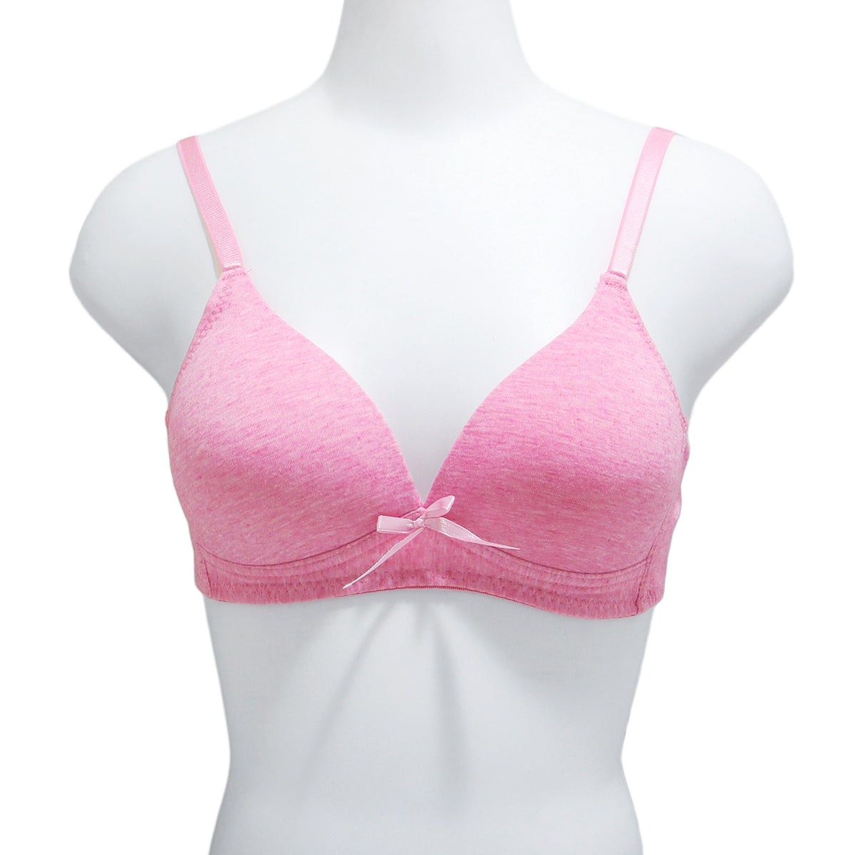 Wire-Free Cotton Marled A Cup Bra (6-Pack)