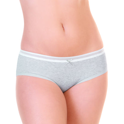 Cotton Hiphugger Panties with Elastic Waistband (6-Pack)