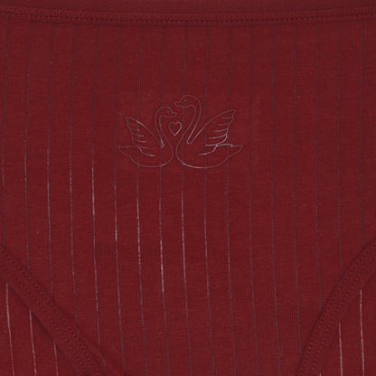Cotton Bikini Panties with Ribbed Design (6-Pack)