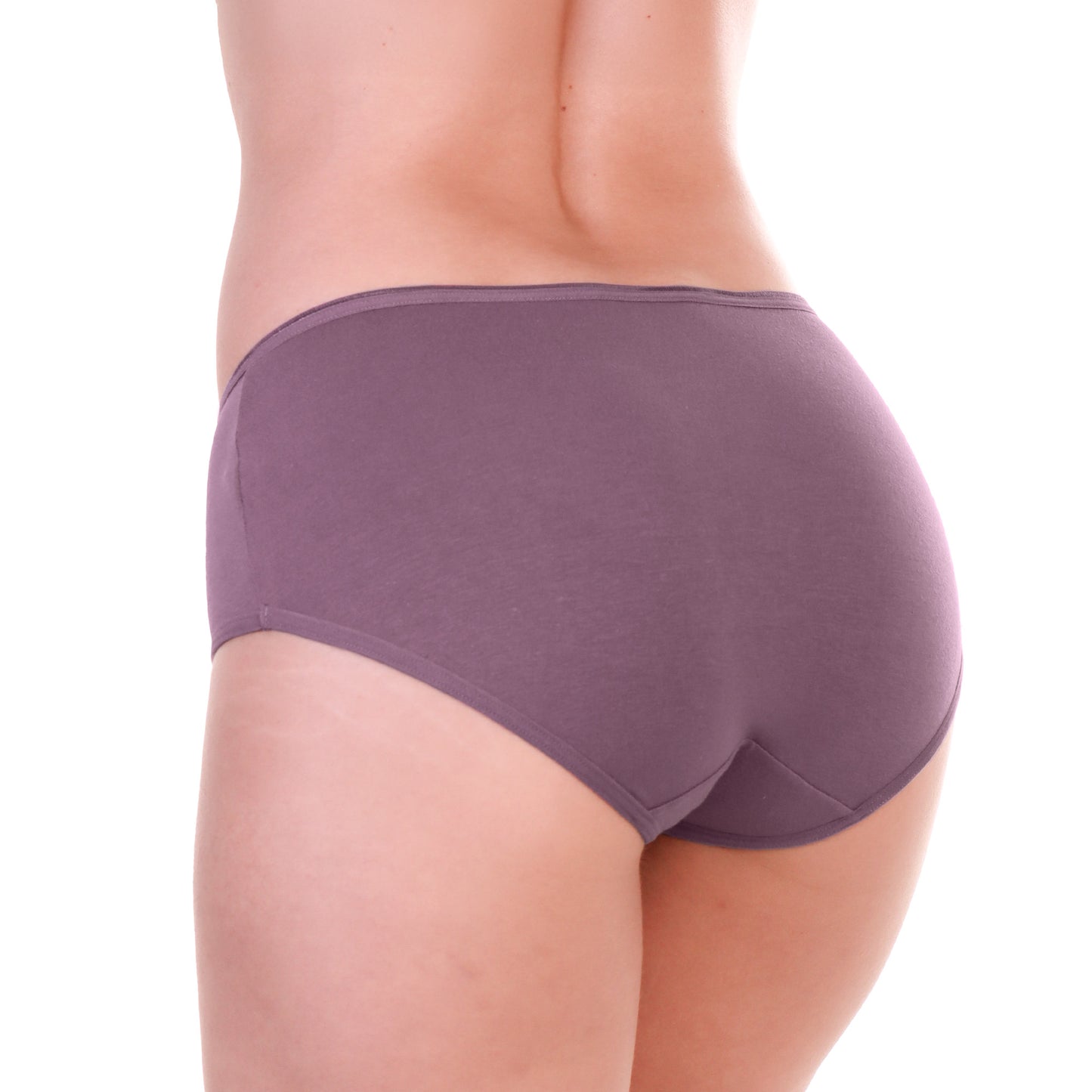 Mid Rise Cotton Panties with Rhinestone Heart Hip Detail (6-Pack)
