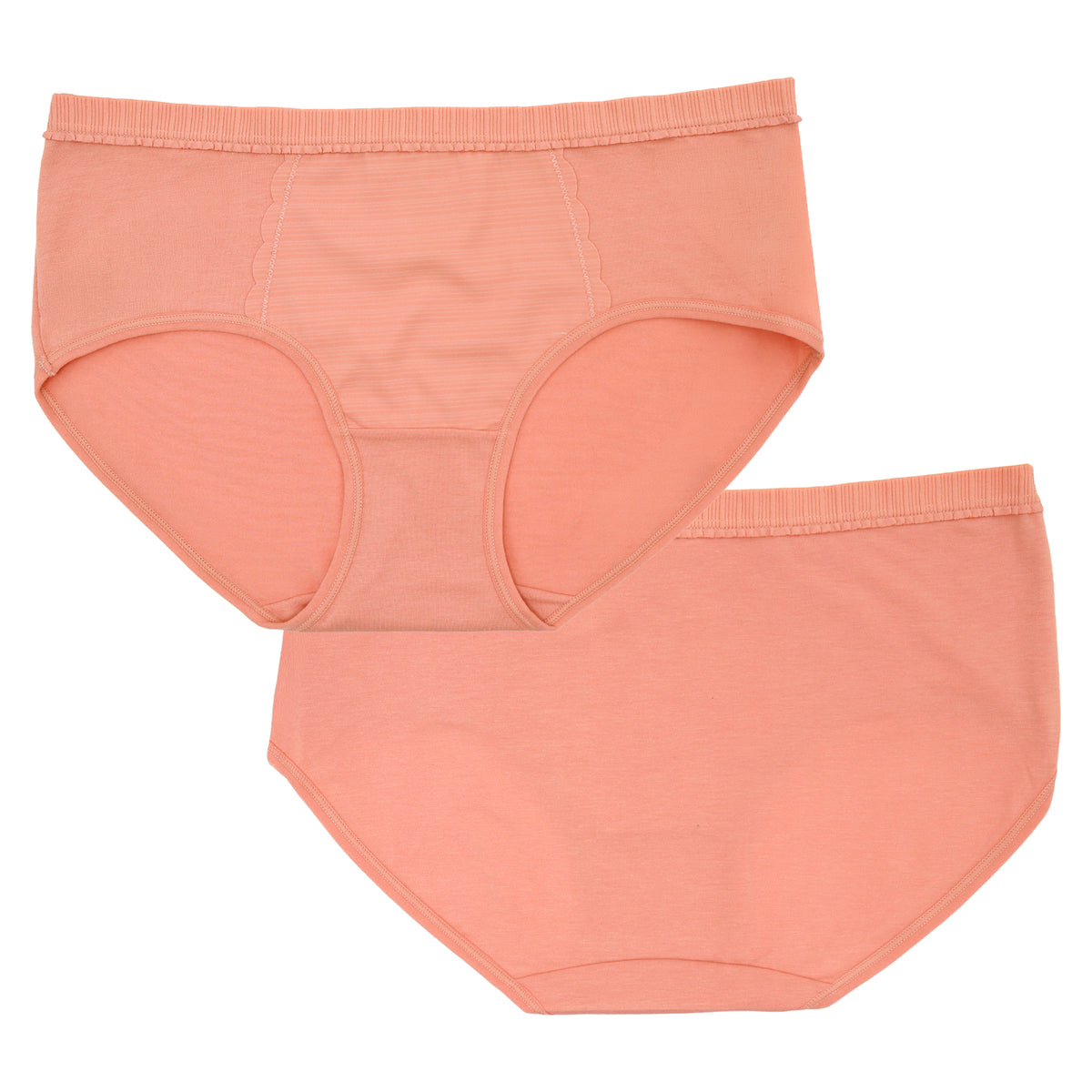 Hipphugger Cotton Panties with Ruffle Trim Waistband (6-Pack)