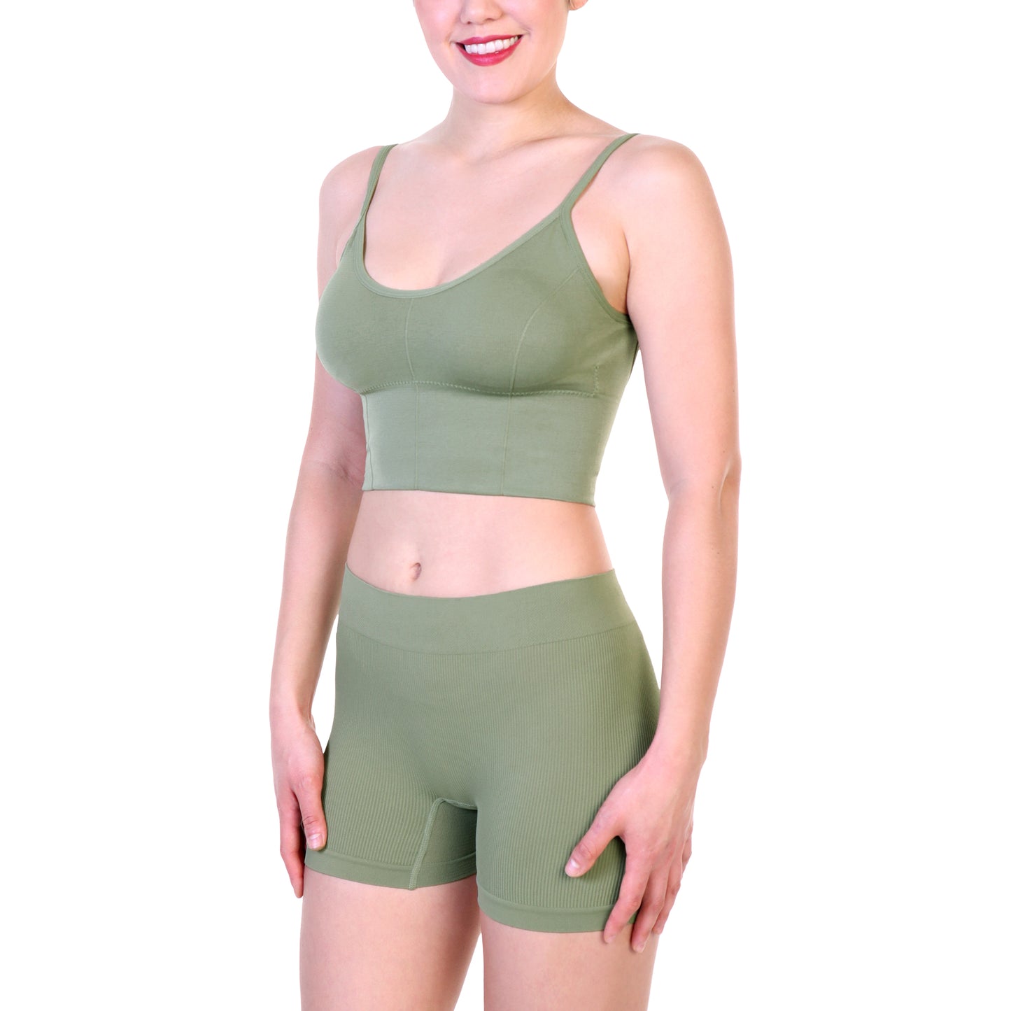 Seamless Wire-Free Microfiber Bralette and Boyshort Panties (6 or 12 Pack)