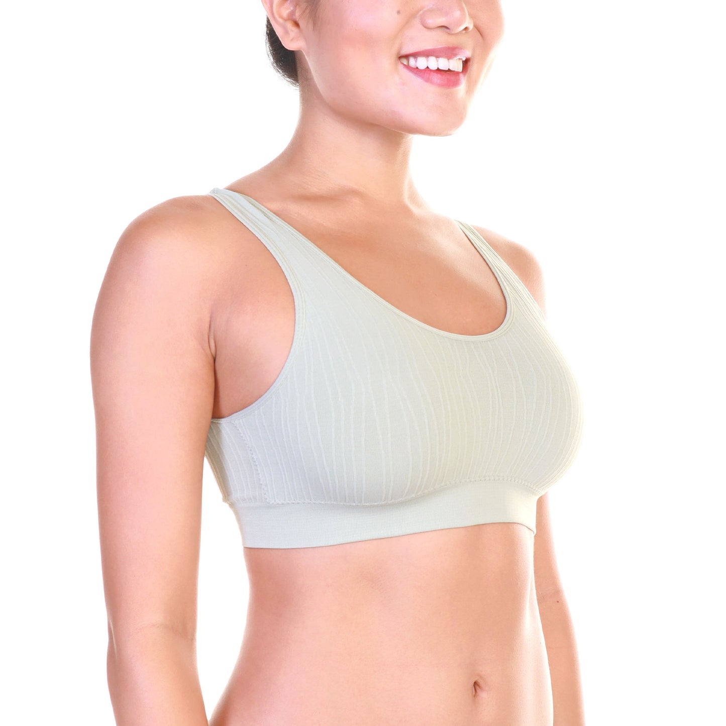 Seamless Wire-Free U-Back Microfiber Bralettes (6-Pack)