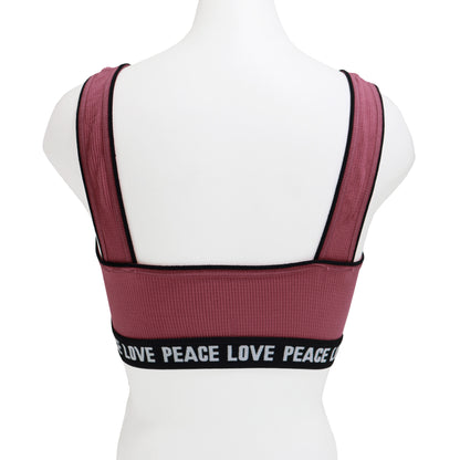 Seamless Wire-free Bralette with Love Peace Print (6-Pack)