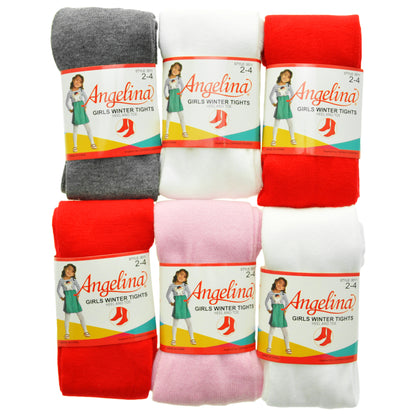 Girls Winter Tights with Heel (6-Pack)