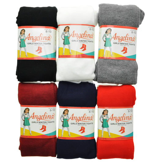 Girls Winter Tights with Heel (6-Pack)